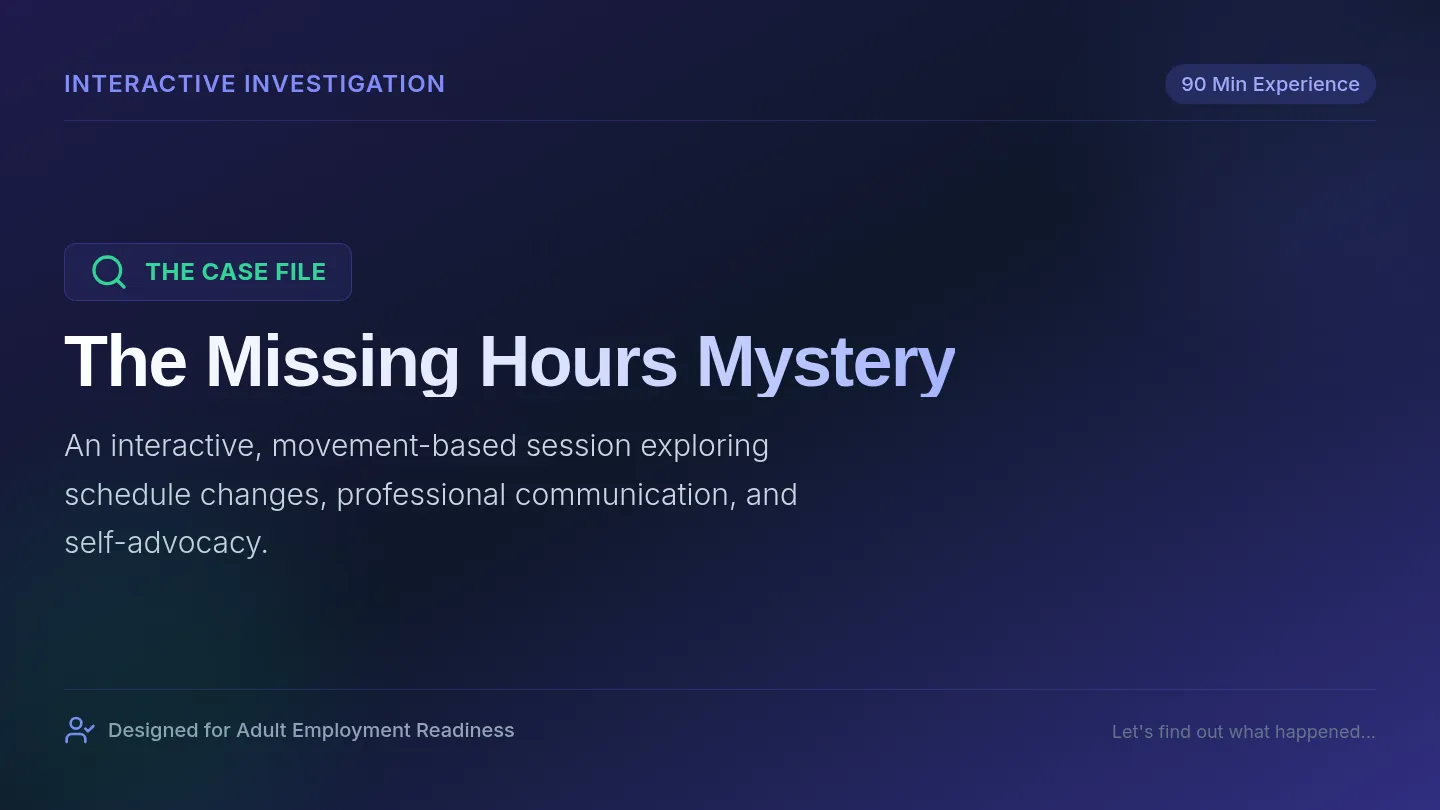 Mystery Schedule Slides