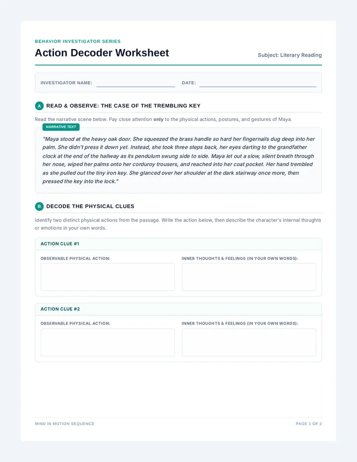 Action Decoder Worksheet