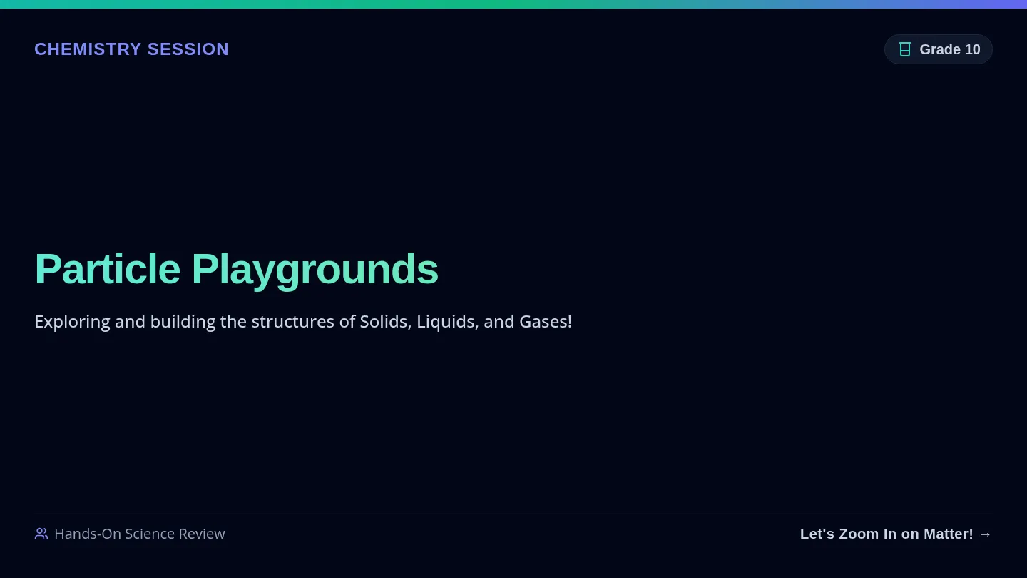 Particle Playgrounds Slides