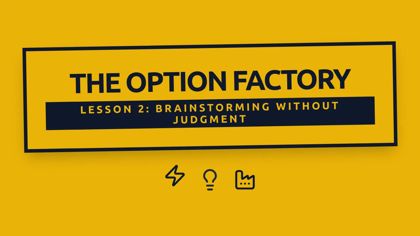 Brainstorming Without Judgment Slides