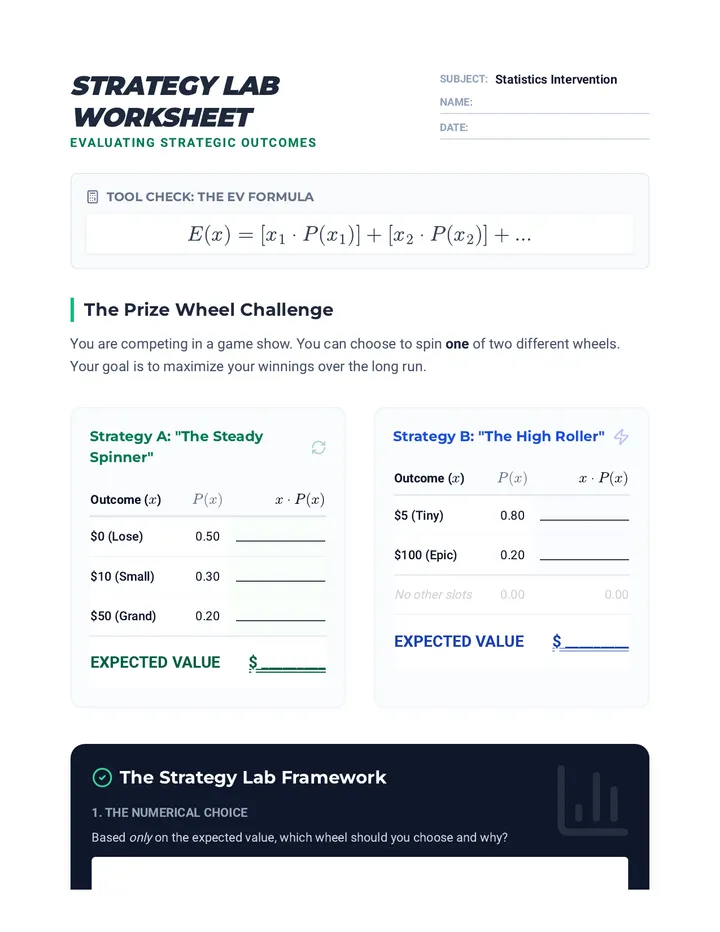 Strategy Lab Worksheet