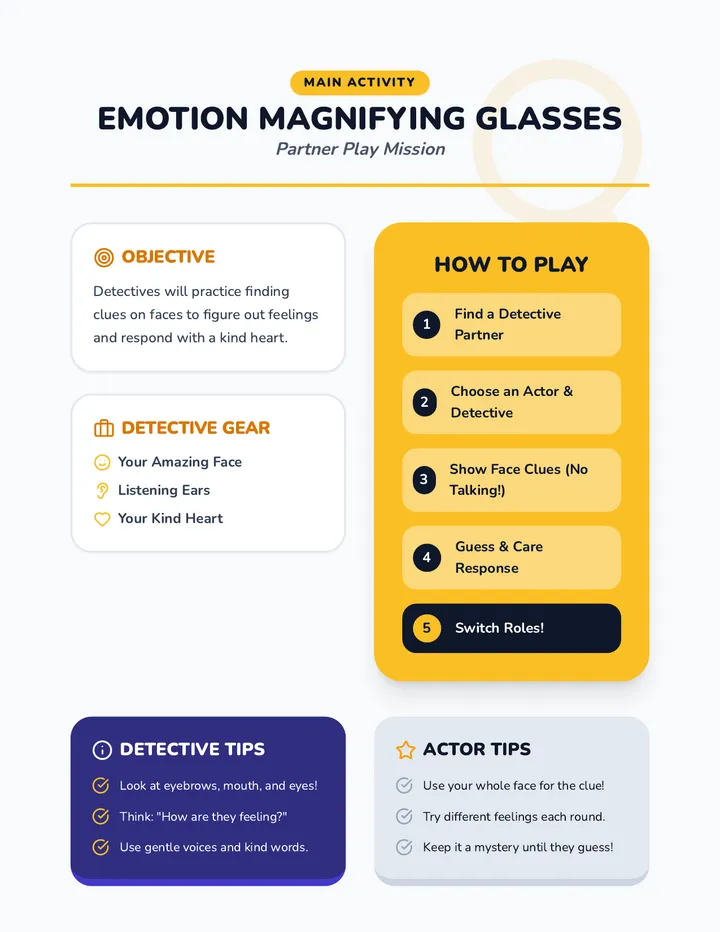 Emotion Magnifying Glasses Activity