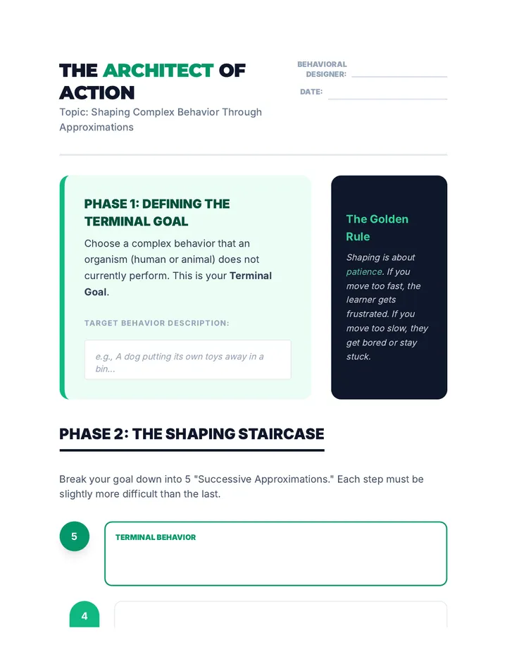 Shaping Planner Worksheet