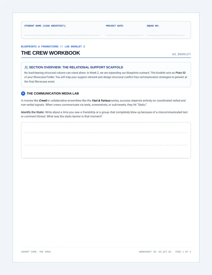 The Crew Worksheet