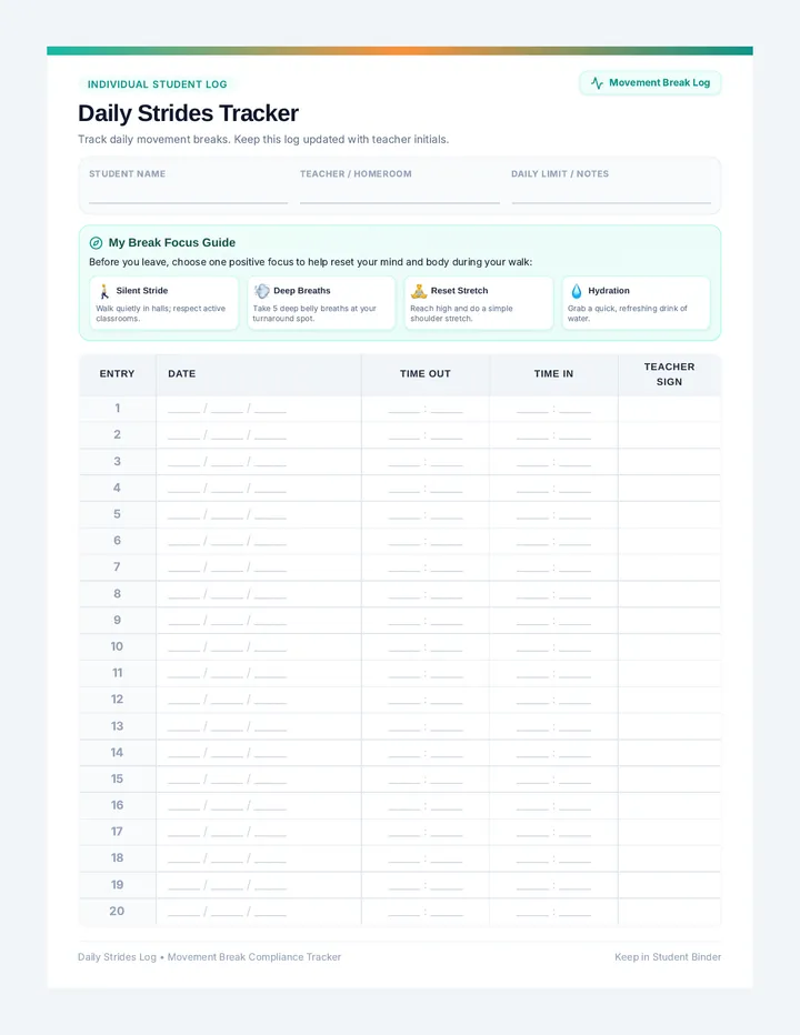 Daily Strides Tracker