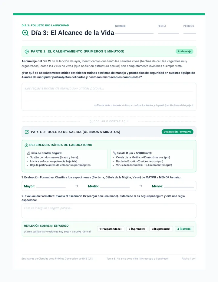 Day 3 Do Now and Exit Ticket General Spanish