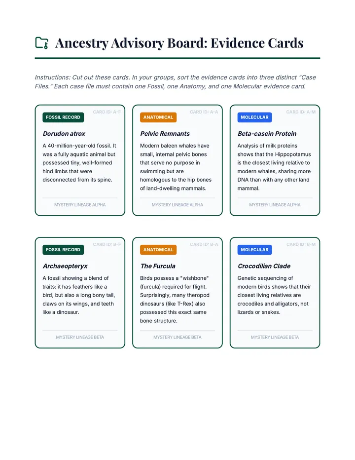 Ancestry Advisory Cards