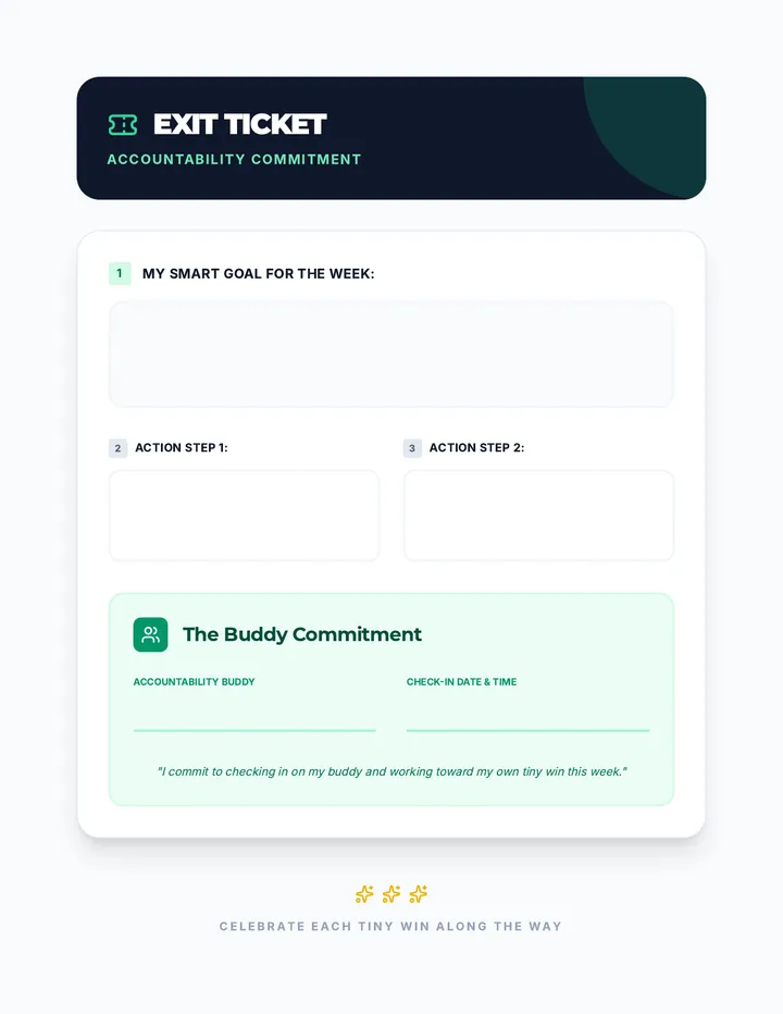 Exit Ticket Accountability Buddy