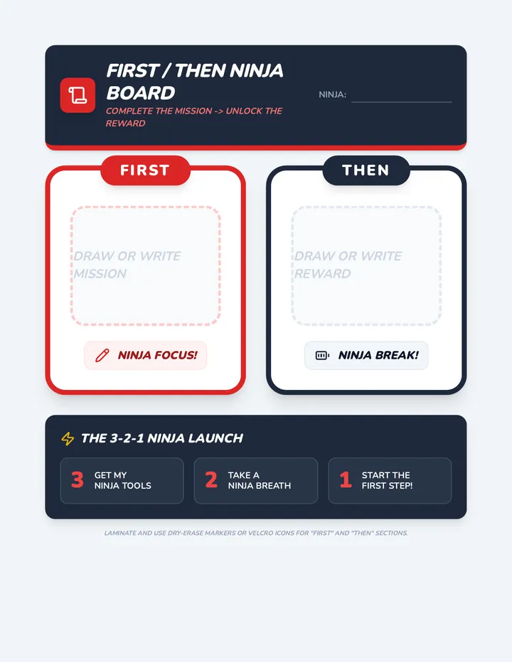 Ninja Mission Board Visual