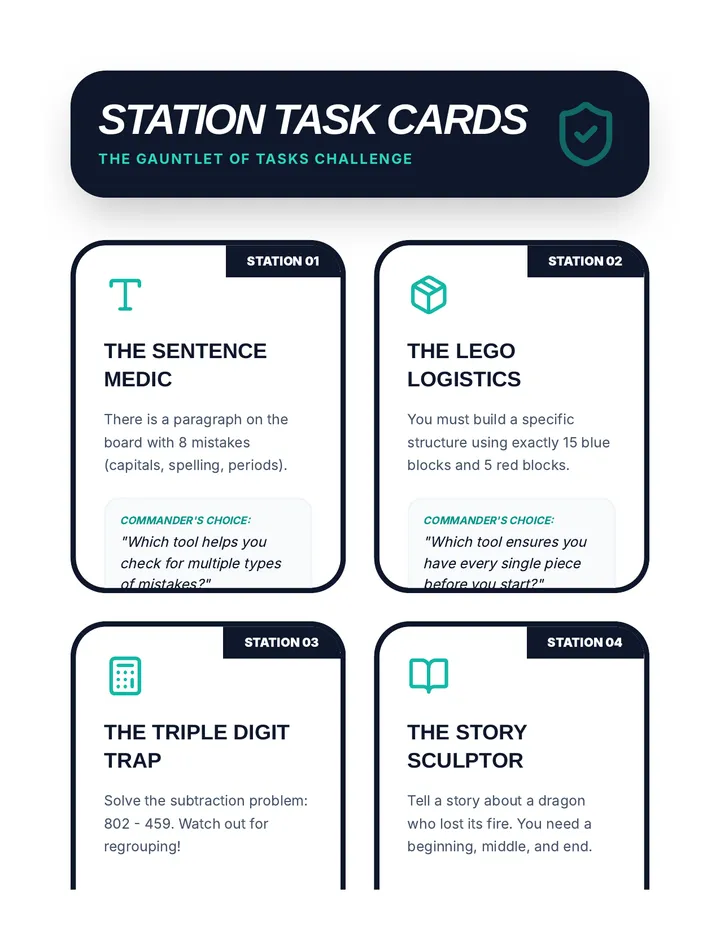 Gauntlet Task Cards