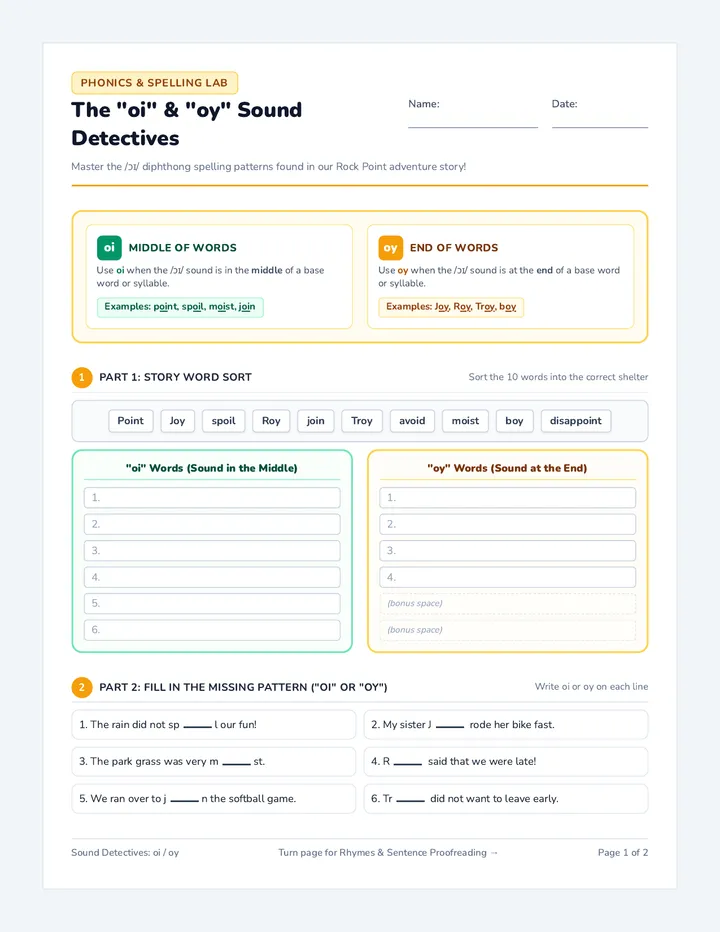 Sound Detectives Phonics Activity