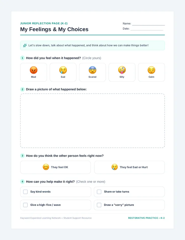 Student Reflection Worksheet