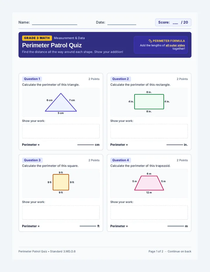 Perimeter Patrol Quiz