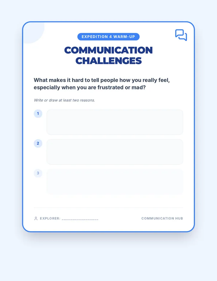 Communication Challenges Warm Up