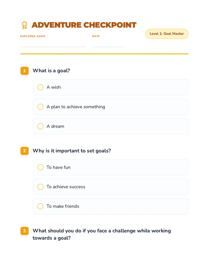 Goal Setting Quiz