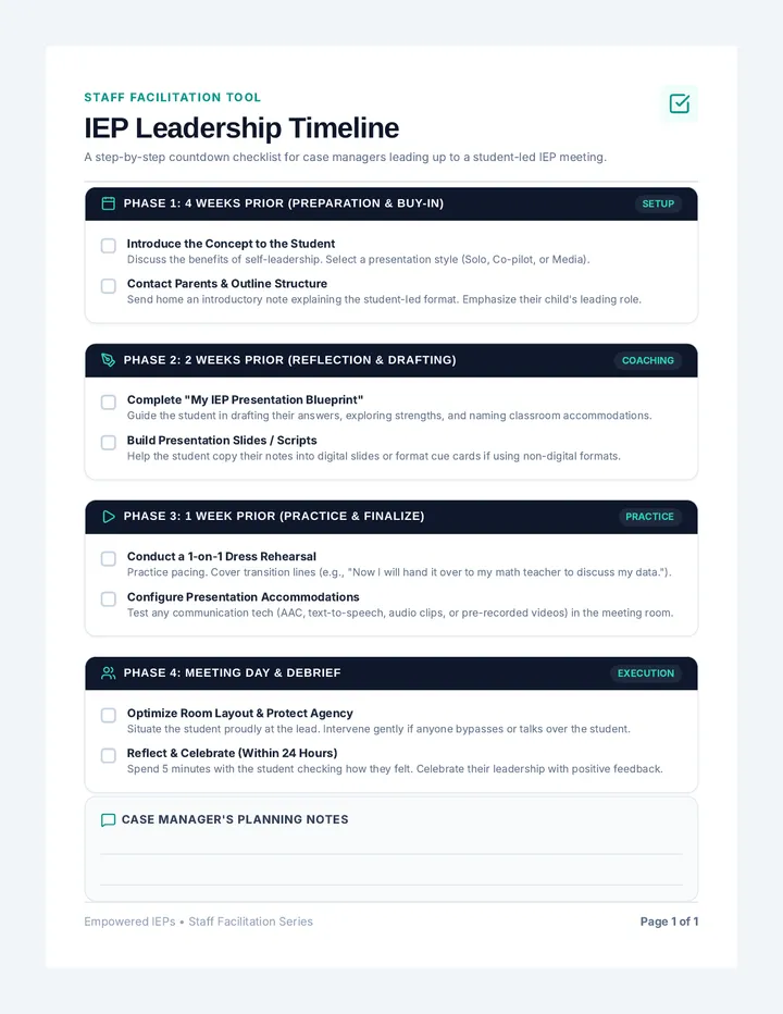 IEP Case Manager Checklist