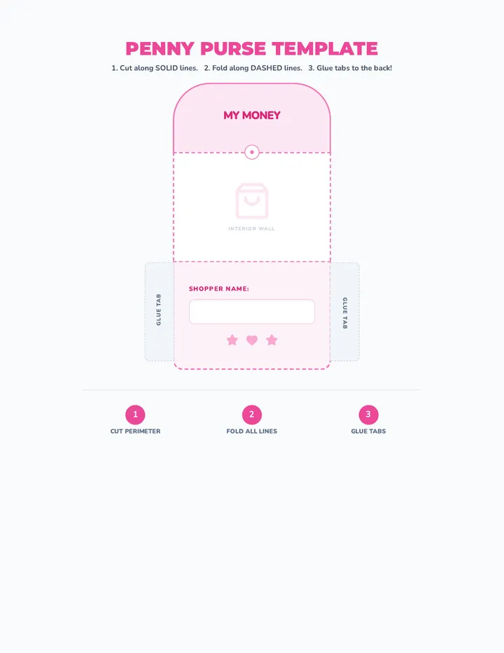 Penny Purse Template Handout