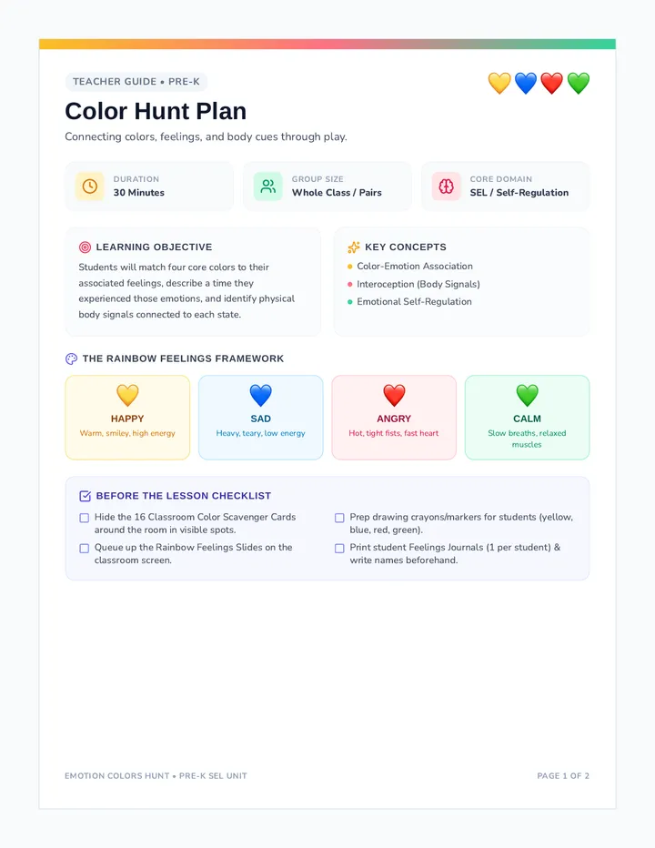 Color Hunt Plan