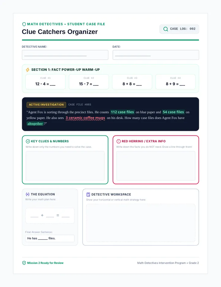 Clue Catchers Workbook