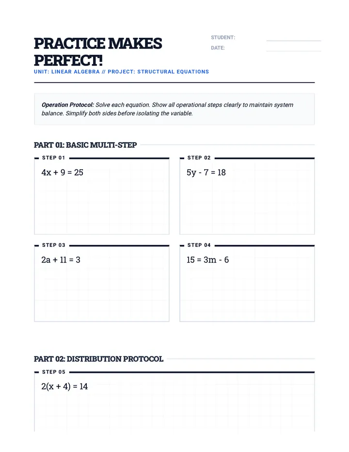 Practice Makes Perfect Worksheet