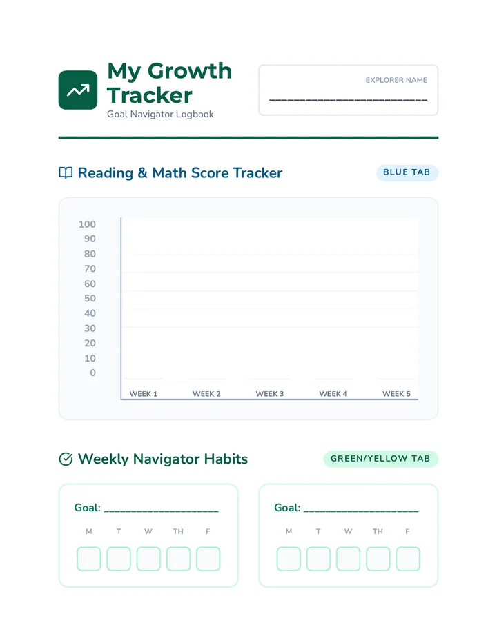 My Growth Tracker Worksheet