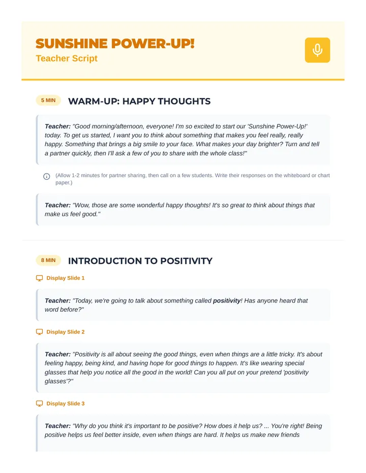 Sunshine Power-Up Script