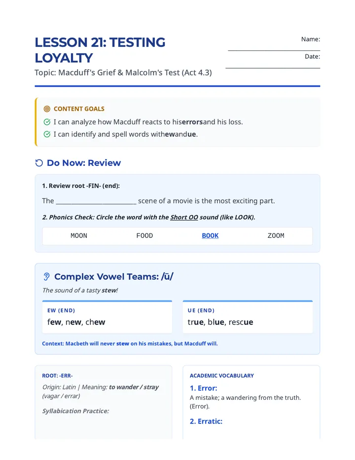 Testing Loyalty Handout