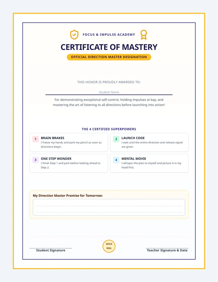 Direction Master Badge Certificate