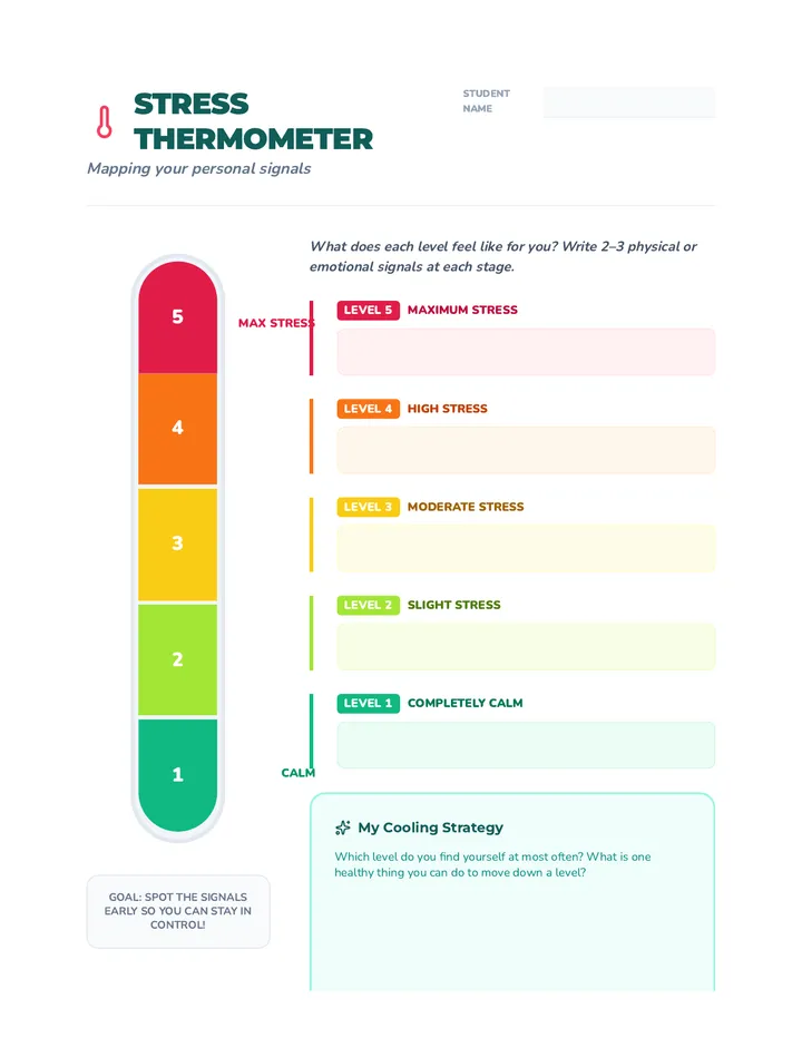 Stress Thermometer Activity Sheet