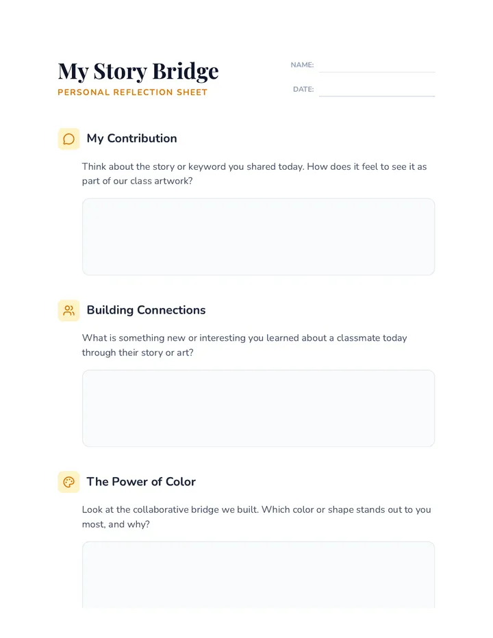 Bridge Reflection Worksheet