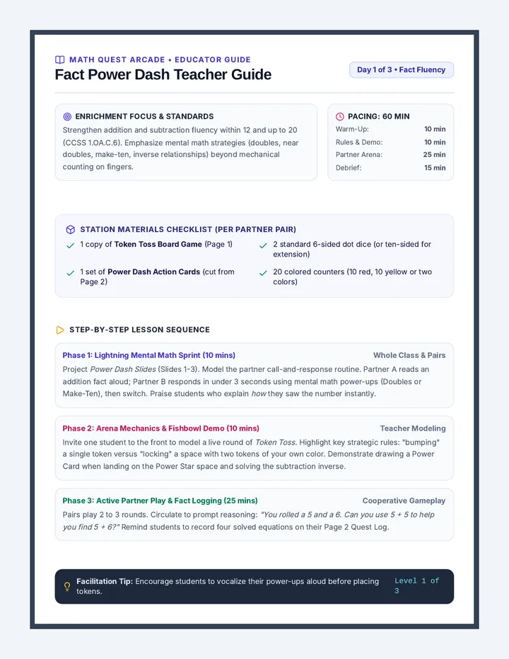 Power Dash Teacher Guide