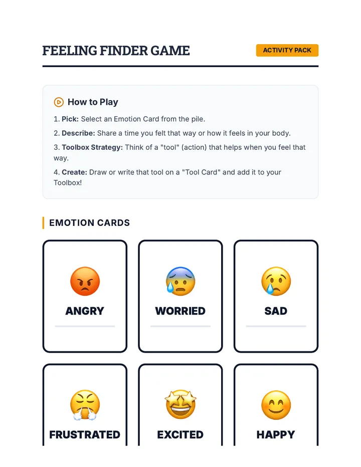 Feeling Finder Activity Pack