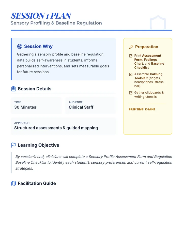 Session 1 Plan Teacher Resource