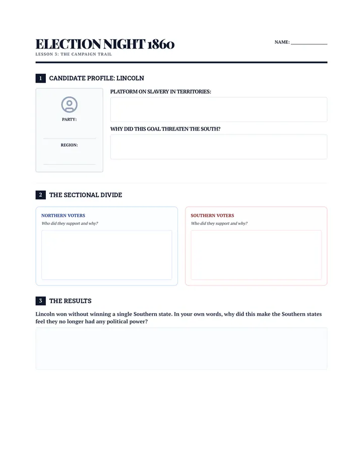 Campaign Trail Worksheet