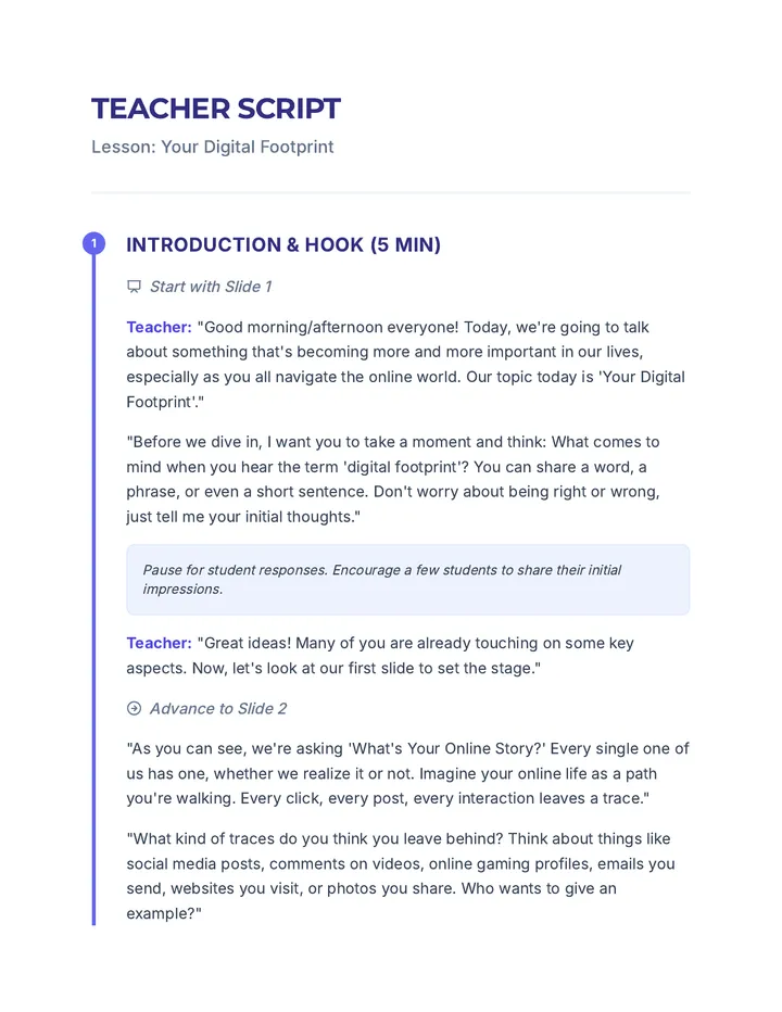 Digital Footprint Script