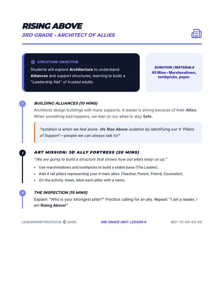 Rising Above Architect Teacher Guide
