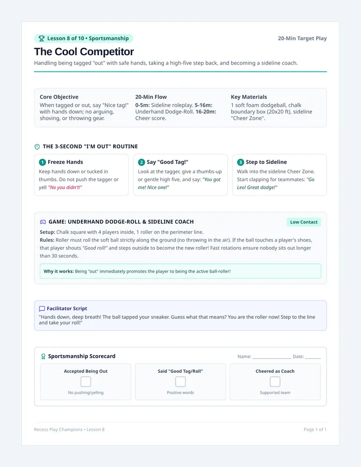 Cool Competitor Lesson Guide