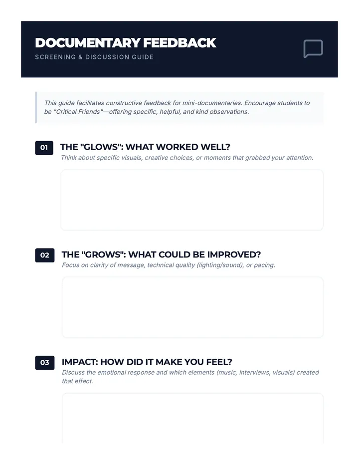 Documentary Feedback Guide