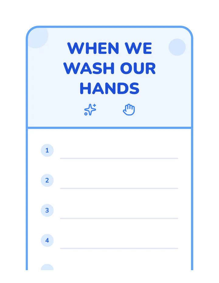 When We Wash Chart Paper
