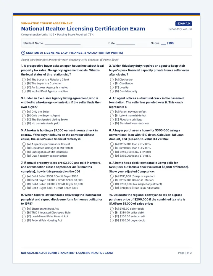 Certification Unit Exam
