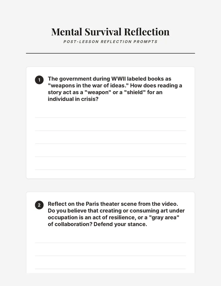Resilience Reflection Journal Prompts