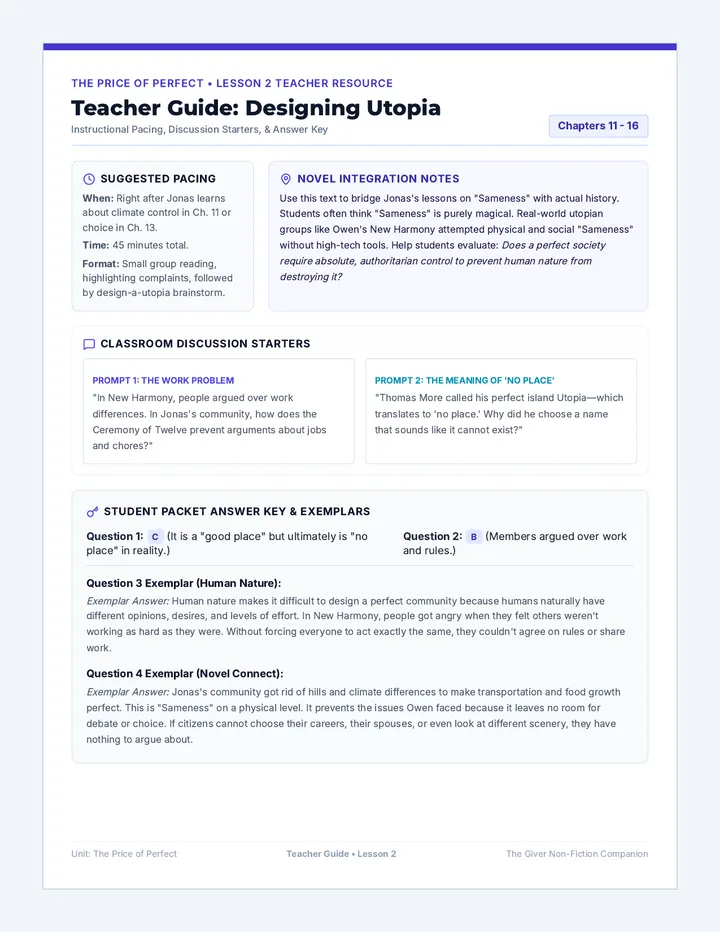 Designing Utopia Teacher Guide