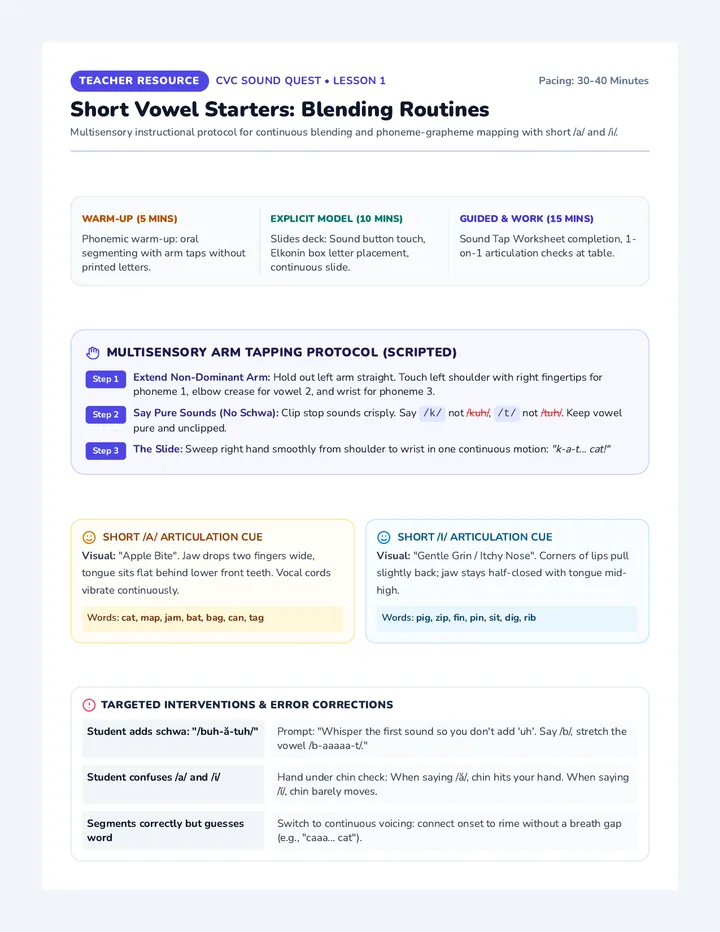 Blending Routines Teacher Guide
