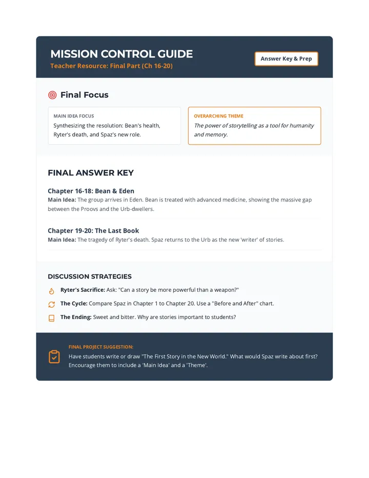 Mission Control Final Teacher Guide