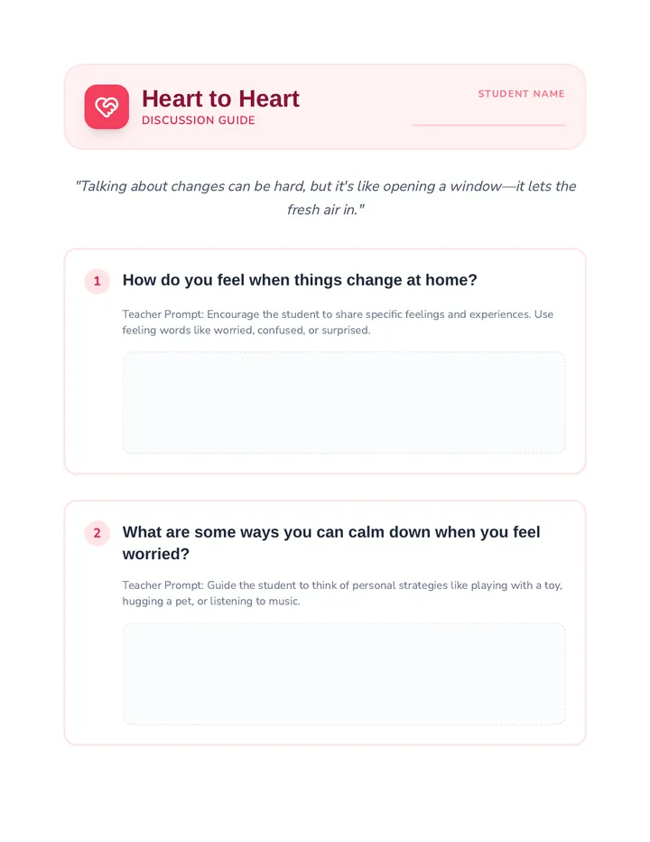 Heart to Heart Discussion Guide