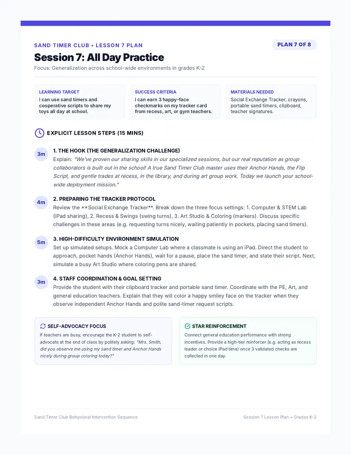 All Day Practice Lesson Plan