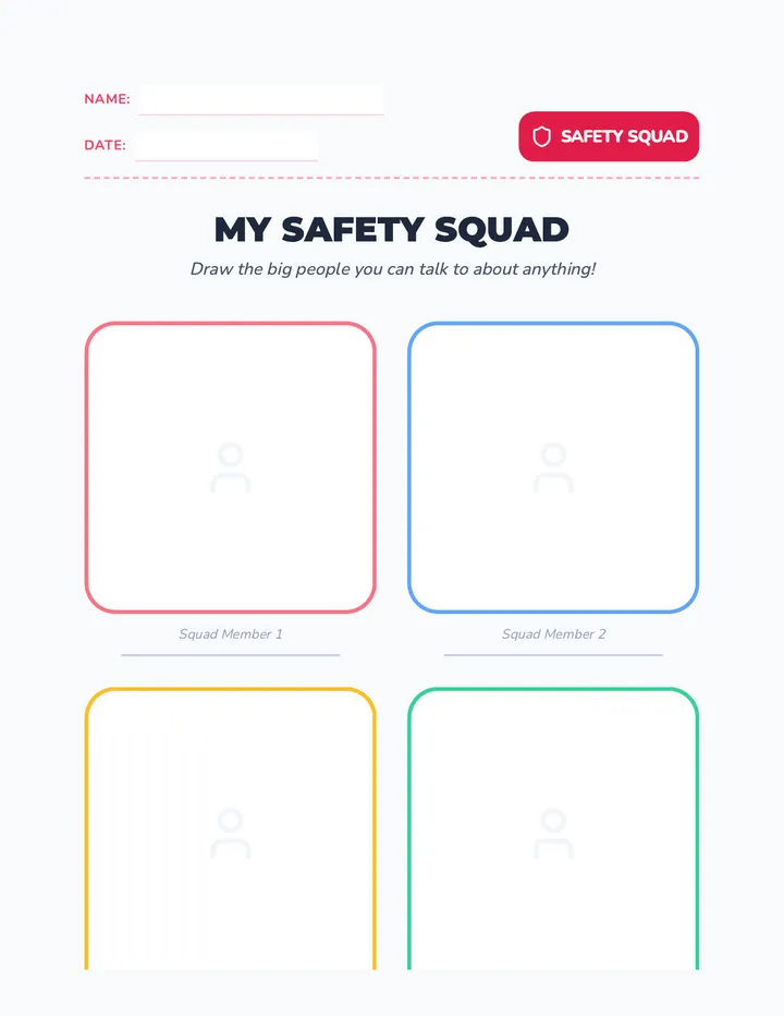My Safety Squad Worksheet