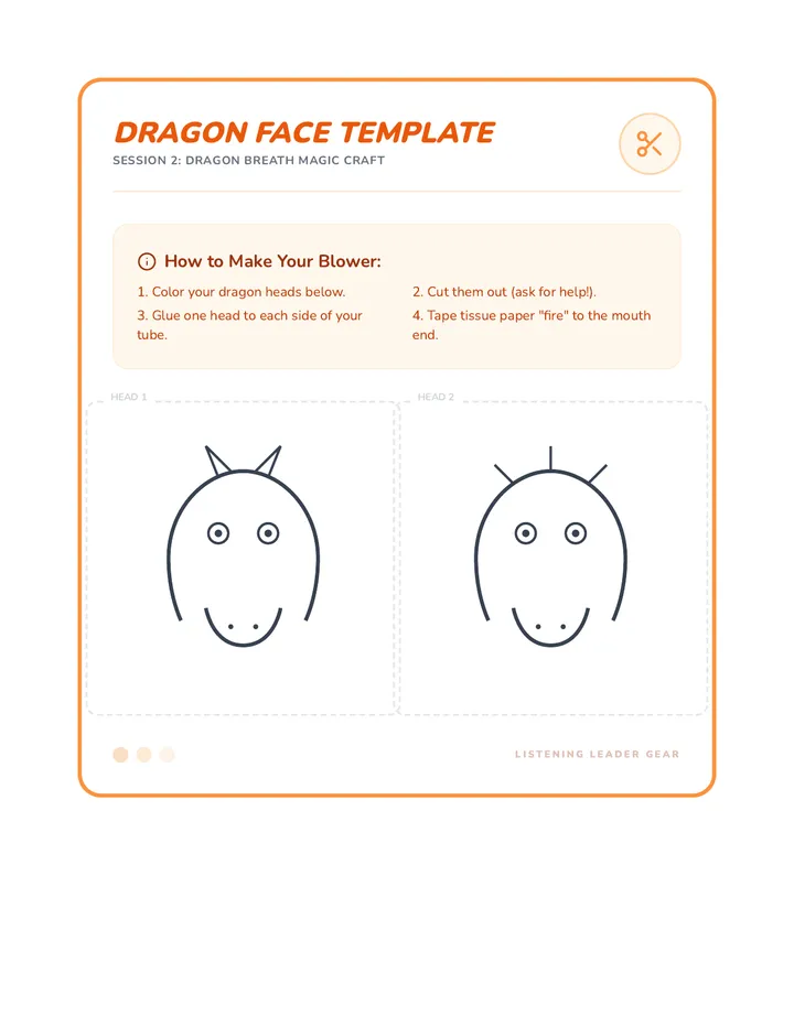 Dragon Head Craft Template