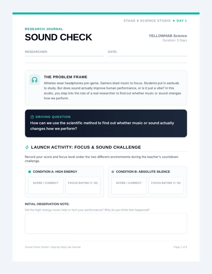 Sound Check Lab Journal
