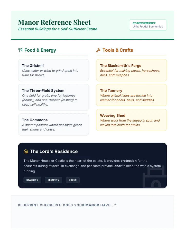 Manor Reference Sheet